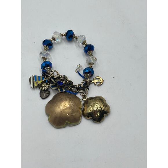 Betsey‎ Johnson Yacht Club Spectator Sailboat Multicolor Half Stretch Bracelet - Picture 7 of 10